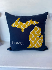 Michigan Love Pillow