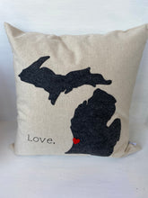 Load image into Gallery viewer, Michigan Love Pillow