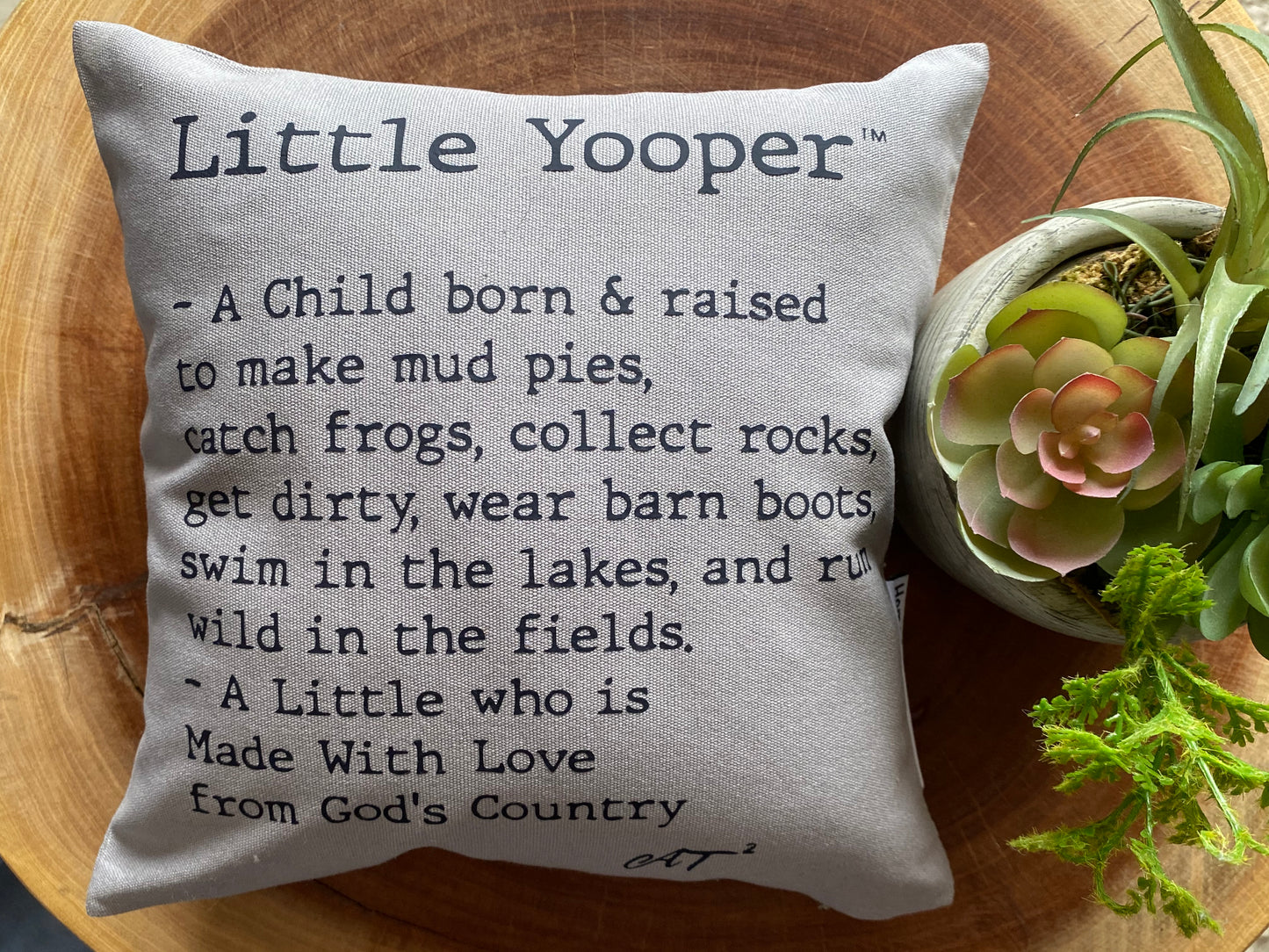 10 x 10 Little Yooper Mini Pillow