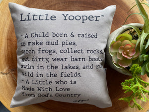 10 x 10 Little Yooper Mini Pillow