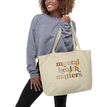 Load image into Gallery viewer, Mental Health Matters Large Tote Bag, mental health tote, tote bags, large tote,