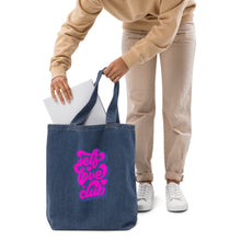 Load image into Gallery viewer, Self Love Club Organic denim tote bag
