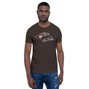 Made With Love from God’s Country Short-Sleeve Unisex T-Shirt (White Logo)