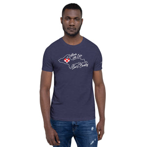 Made With Love from God’s Country Short-Sleeve Unisex T-Shirt (White Logo)