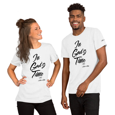 In God’s Time Short-Sleeve Unisex T-Shirt (Black Logo)